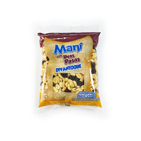 Maní con uvas pasas x250g