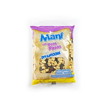 Maní con uvas pasas x500g